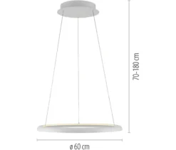 SCHÖNER WOHNEN-Kollektion Pendelleuchte »Quillo«, weiß