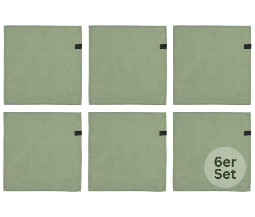 SCHÖNER WOHNEN - Kollektion Servietten 6er-Set, khaki