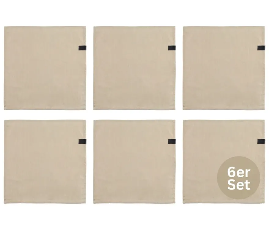 SCHÖNER WOHNEN - Kollektion Servietten 6er-Set, sandfarben