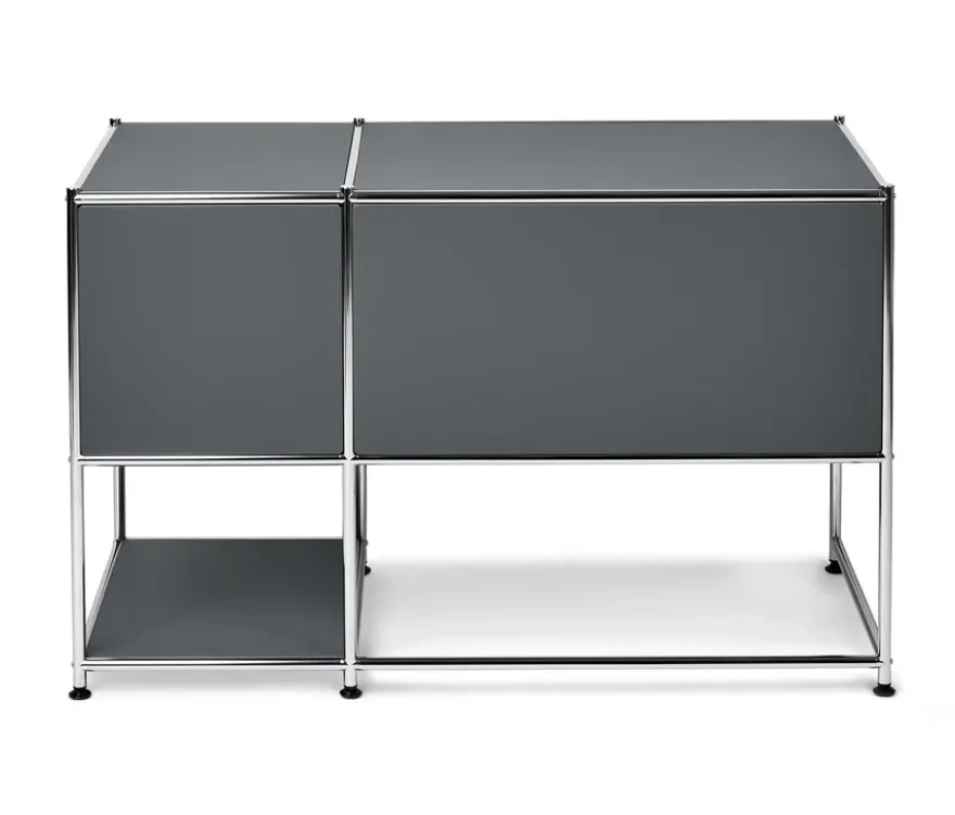 Schreibtisch Metall »CN3« mit Klapptür, grau
