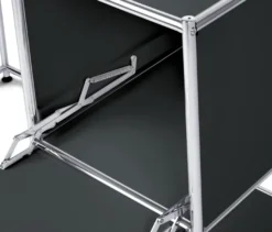 Schreibtisch Metall »CN3« mit Klapptür, schwarz