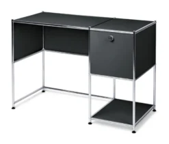 Schreibtisch Metall »CN3« mit Klapptür, schwarz