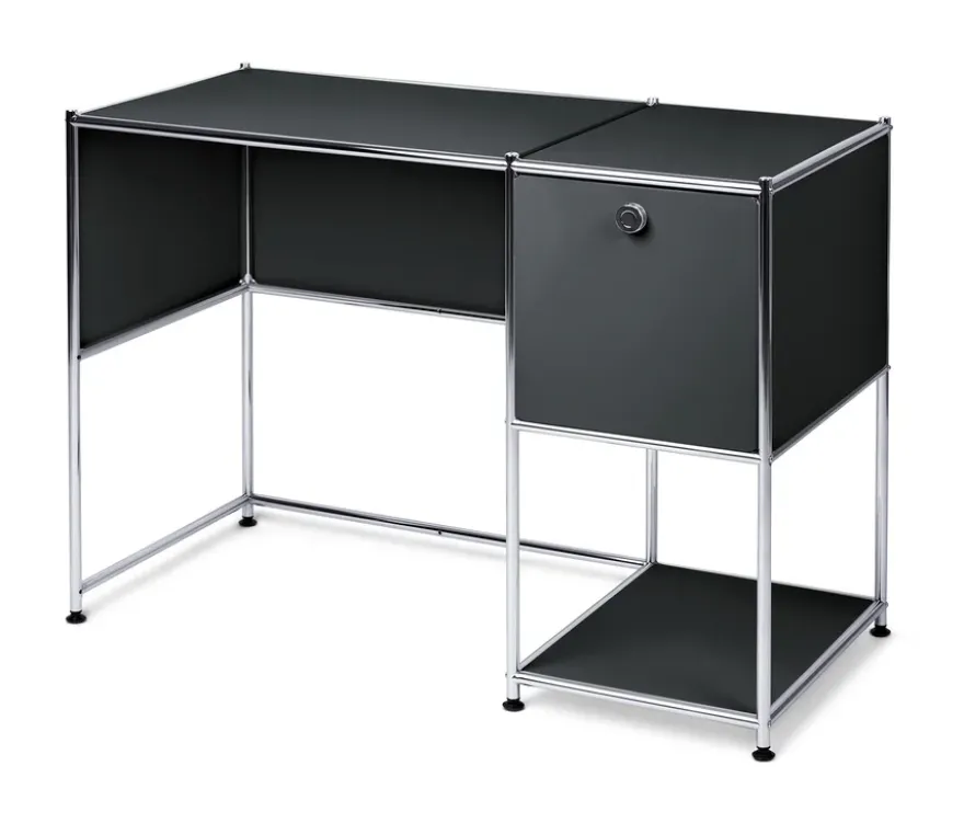 Schreibtisch Metall »CN3« mit Klapptür, schwarz