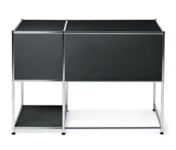 Schreibtisch Metall »CN3« mit Klapptür, schwarz