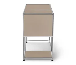 Schreibtisch Metall »CN3« mit Klappenfach, taupe
