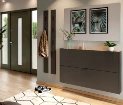 Schuhkipper »Ameca«, graphit/eiche