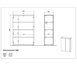 Schuhschrank »Alviano«, kaschmir
