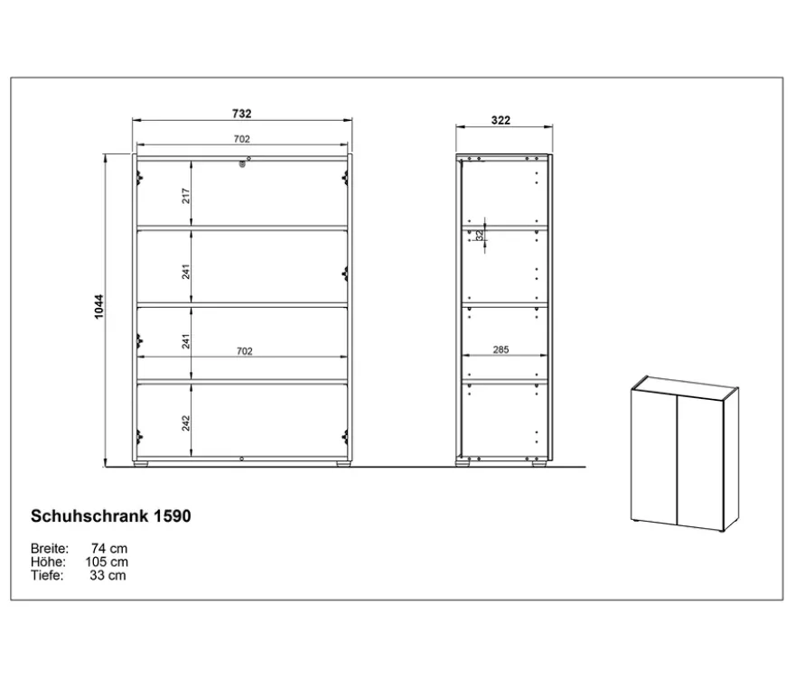 Schuhschrank »Alviano«, kaschmir