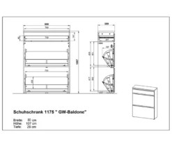 Schuhschrank »Baldone«, graphit