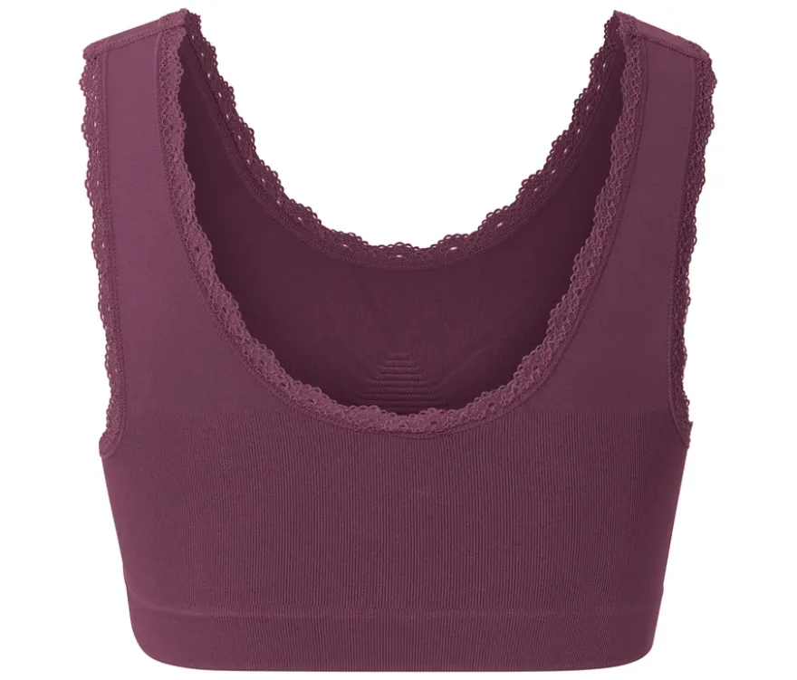 Seamless-Bustier, bordeauxrot