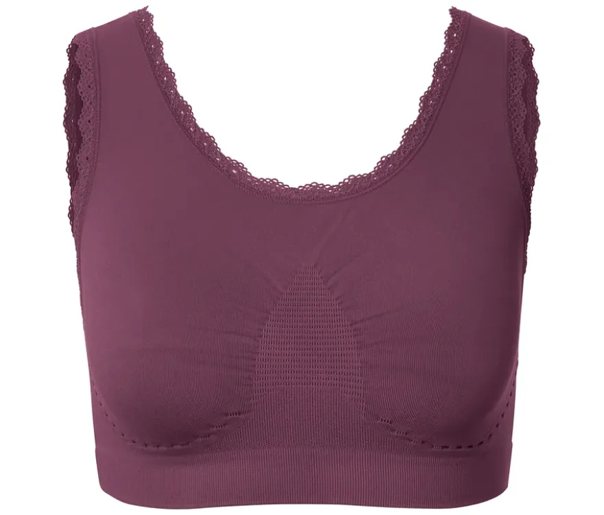 Seamless-Bustier, bordeauxrot