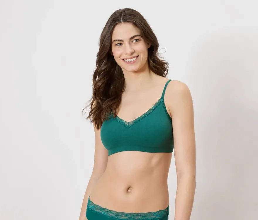 Seamless-Bustier, dunkelgrün