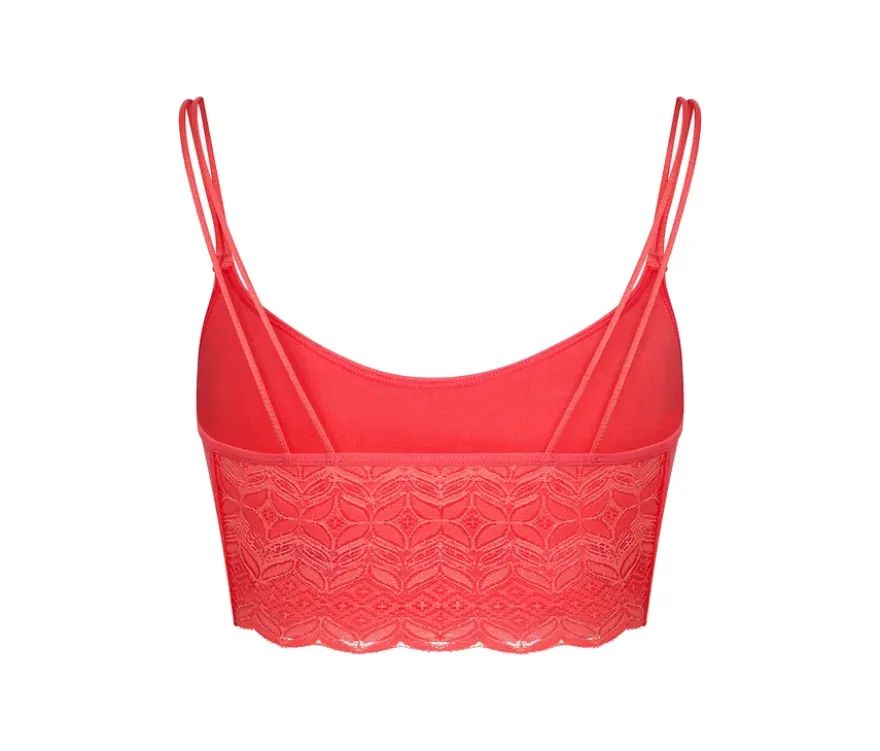 Seamless-Bustier mit Spitze