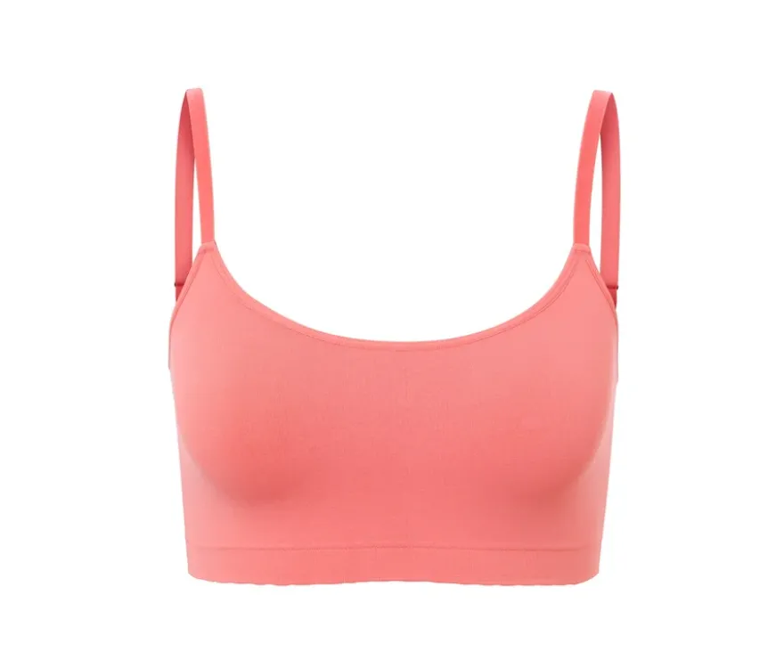 Seamless-Bustier mit Spitze, papaya