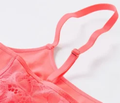 Seamless-Bustier mit Spitze, papaya