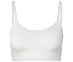 Seamless-Bustier mit Spitze, weiß