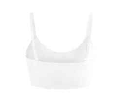 Seamless-Bustier mit Spitze, weiß