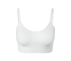 Seamless-Bustier mit Spitze, weiß