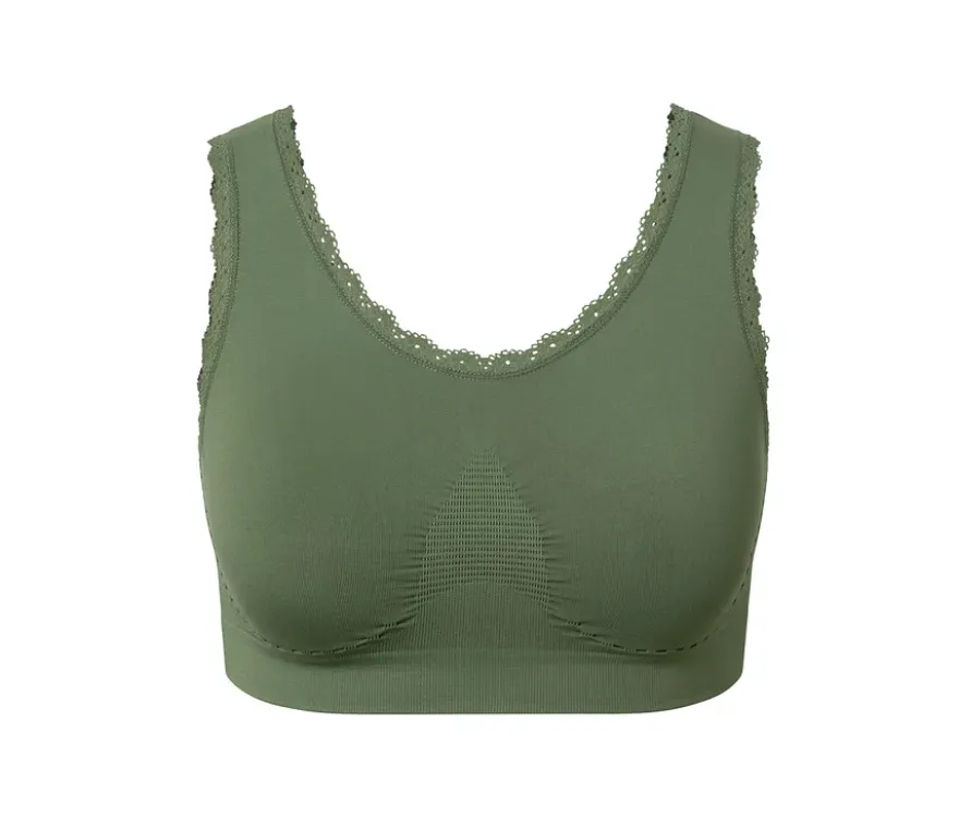 Seamless-Bustier, olivgrün