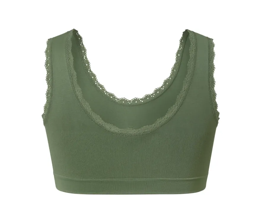 Seamless-Bustier, olivgrün