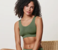 Seamless-Bustier, olivgrün