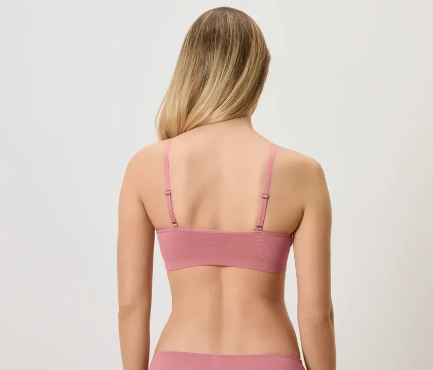 Seamless-Bustier, rosenholz