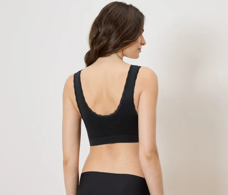 Seamless-Bustier, schwarz