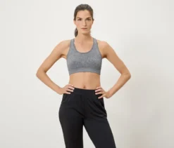 Seamless-Sport-BH, grau meliert