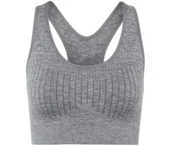 Seamless-Sport-BH, grau meliert