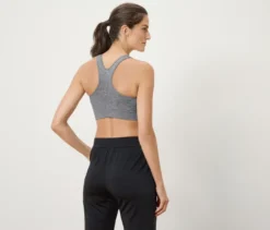 Seamless-Sport-BH, grau meliert