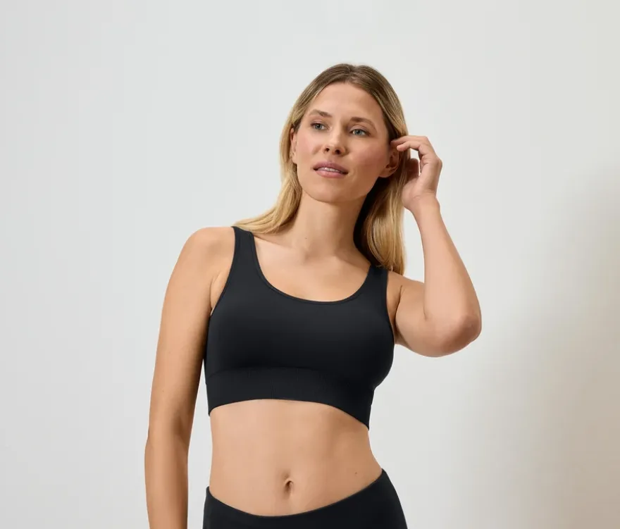 Seamless-Sport-BH, schwarz