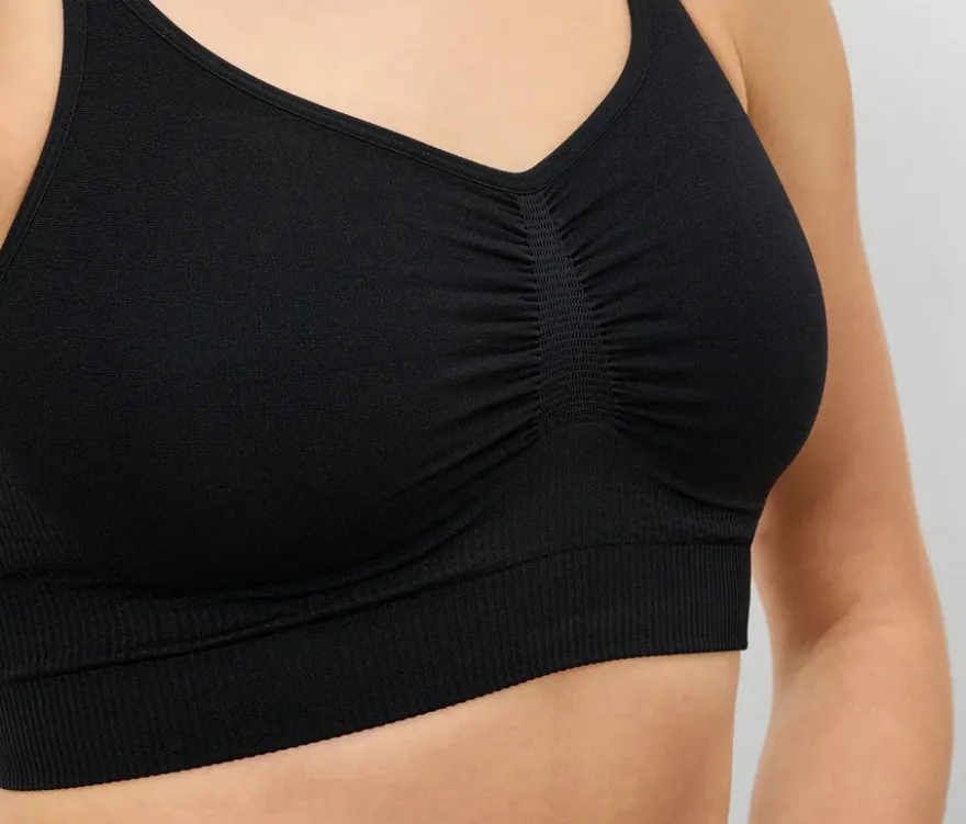 Seamless-Sport-BH, schwarz