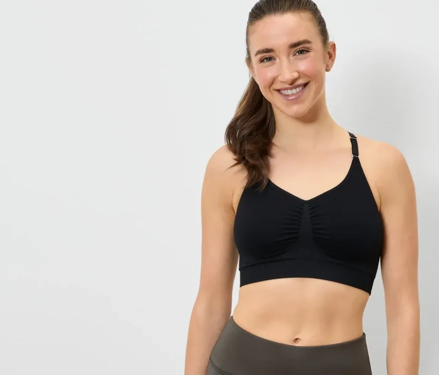 Seamless-Sport-BH, schwarz