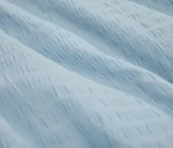 Seersucker-Bettwäsche, hellblau, Übergröße