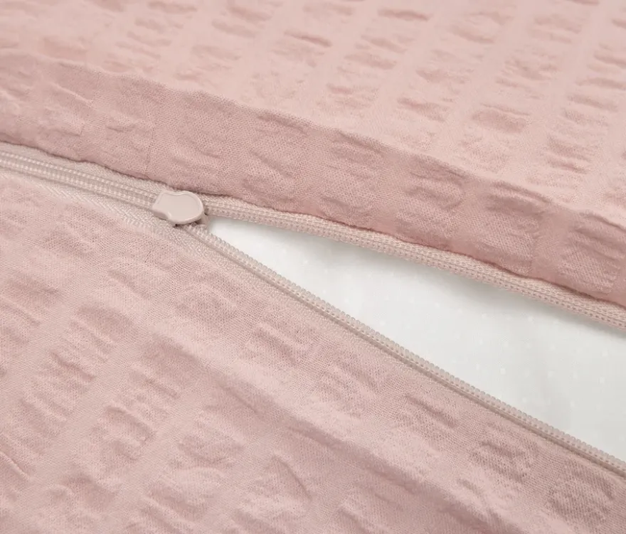 Seersucker-Bettwäsche, rosé, Übergröße
