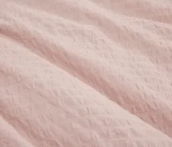 Seersucker-Bettwäsche, rosé, Übergröße