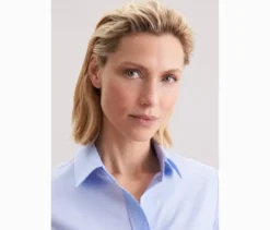 Seidensticker Bluse Slim Fit non iron, hellblau
