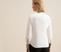 Seidensticker Popeline-Bluse mit Karodetail
