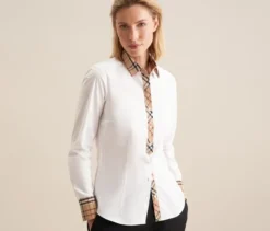 Seidensticker Popeline-Bluse mit Karodetail
