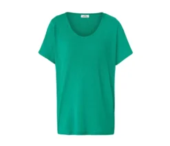 Shirt aus Leinenmix, aqua