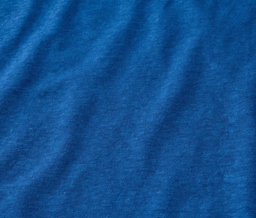 Shirt aus Leinenmix, kobaltblau