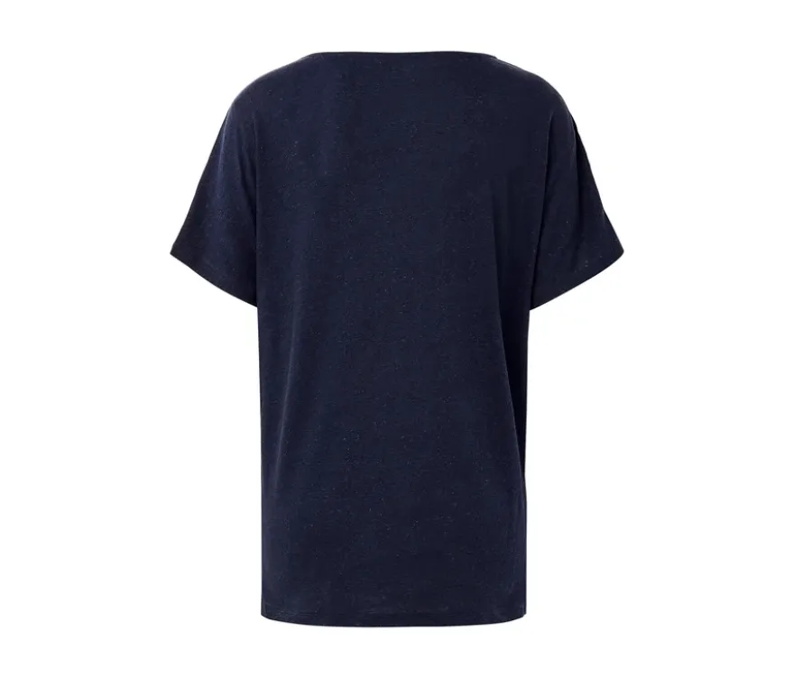 Shirt aus Leinenmix, navy