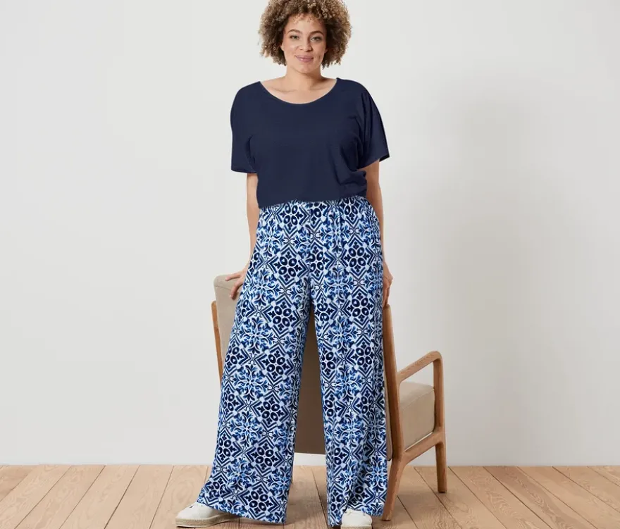 Shirt aus Leinenmix, navy