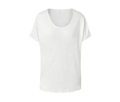 Shirt aus Leinenmix, weiß