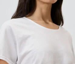 Shirt aus Leinenmix, weiß