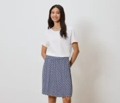 Shirt aus Leinenmix, weiß