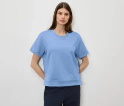 Shirt aus Modalmix, blau