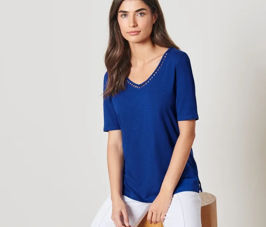 Shirt, kobaltblau