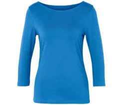Shirt mit 3/4-Arm, blau