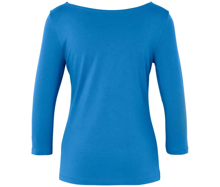 Shirt mit 3/4-Arm, blau